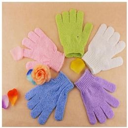 Factory 100pcs lot Exfoliating Bath Glove Five fingers Bath Gloves Convenient and comfortable health SKUA457249p