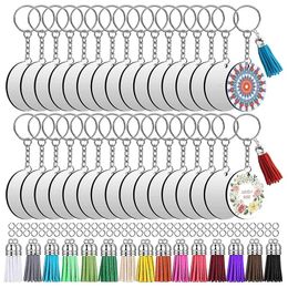 Keychains Lanyards 30Sets Sublimation Blanks Keychains Bulk Keychains Ornament Set for Crafts Jewellery Making 231205