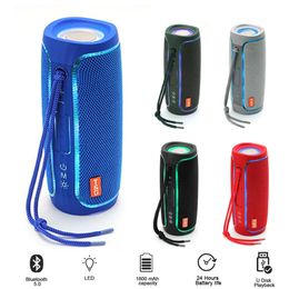 Cell Phone Speakers LED 1800mAh Bluetooth speaker TG288 IPX6 waterproof double bass column AUX TF USB wireless speaker for smartphones PCs laptops 231206