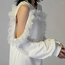Kadın Trençkotları 2023 Sonbahar ve Kış Modası Çift Straplez Net İplik Mizaç Onarımı Ne Uzun Kazak Elbise Kadın