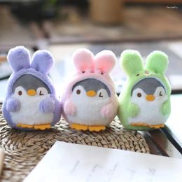 Keychains Small Penguin Plush Cute Plushie Doll Anime Kawaii Toys For Children Pendant Key Chain Woman Girl Birthday Gift