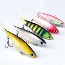 5Pcs Fishing Lures 95mm 20g Soft Vibe Lures Soft Plastics Jig Head Bait 2011122679