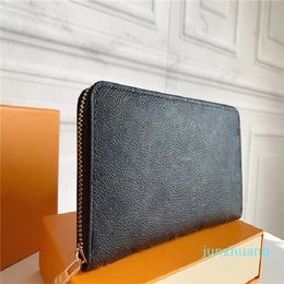 Designer -classic women clutch wallet leather wallet single zipper wallets lady ladies long classical purse