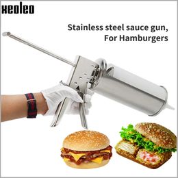 Fruit Vegetable Tools Burger Sauce Gun Salad Dressing Dispenser 10G 20G Jam Stainless Steel Filling Machine Shop Equipmen 231205