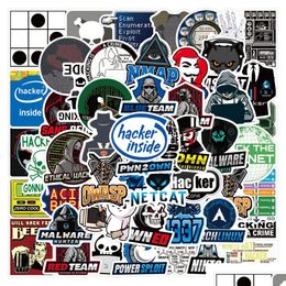 Car Stickers Car Sticker 10/50Pcs Cool Iti Hacker Programming Stickers For Laptop Computer Pads Skateboard Mobile Kids Teens Cartoon D Dhyvx