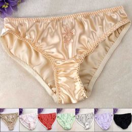 Women's Panties 4 PACK 100% Pure Silk Women's Panties Brief Underwear Lingerie Plus Size M-3XL MS004 230327