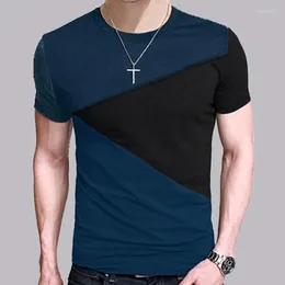 Men's Suits B8534 Crew Neck T-shirt Men Short Sleeve Shirt Casual Tshirt Tee Tops Size M-5XL