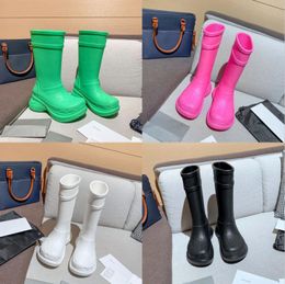 dapu Damen-Stiefel, Regenschuhe, Damen-Gummi-Regenstiefel, Loch, modische Plateauschuhe, Designer-wasserdichte Schuhe, Doc Martens