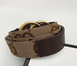 Fashion Luxury Belts Plaid Flower Striped Leather Belt Designer Men039s And Women039s Highquality Belt 38CM9825061