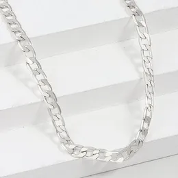 Pendants Occident Trendy Thick Chain Necklaces For Women Men 925 Sterling Silver Jewelry Personality Unisex Clavicle Lovers Gifts