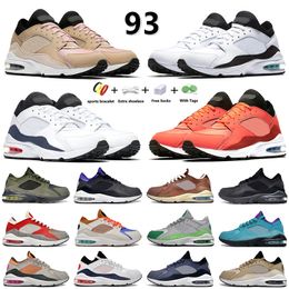 93s Running Shoes 93 Sports Sneakers Men Triple White Black Sepia Stone Vintage Coral Dust Cactus Army Pack Dary Grey Red Watermelon Mens Womens Trainers