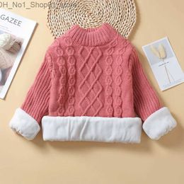 Cardigan HOT Baby Girls Winter Turtleneck Sweater Clothes Autumn Winter Boys Children Clothing Pullover Knitted Kids Sweaters Q231206