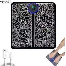 Foot Massager EMS Foot Acupoint Massage Pad Current Reflection Foot Massage Muscle Stimulation Improves Blood Circulation Relieve Pain Tool 231205