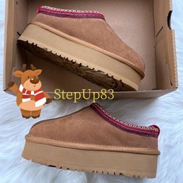 Womens Tasman Slippers Tazz Slipper Mustard Seed Ultra Mini Platform Boot Suede Fur Slides Winter Women Men Slip-on Shoes Sheepskin Wool Ankle Booties