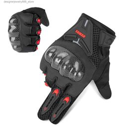 Five Fingers Gloves SOMAN MG19-S Motorcycle Gloves Moto Riding Gloves Men Motorbike Protective Gears Carbon Fiber Leather Motocross Gants Moto Luvas Q231207