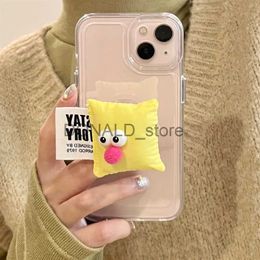 Cell Phone Cases Evening Bags Ins Cute 3D Down Jacket Funny Pillow Bracket Case For iPhone 14 13 12 11 Pro Max X XR Plating Lens Protective Soft Cover Funda J231216