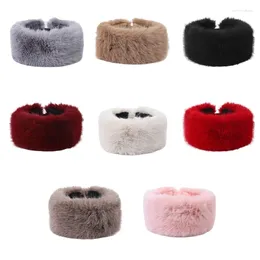 Berets 2in1 Plush Empty Top Neck Warmer&Bucket Hat Winter Russian Thicken For Adult Teens Keep Warm Commute T8NB
