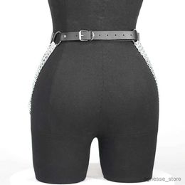 Belts Women Sexy Leg Chain Harness garter Belt Waist Corset Belt Leather Harness Waists Thigh Harness Clothing Accessory R231206