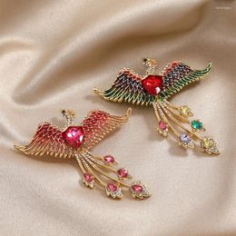 Brooches Morkopela Flying Phoenix For Women Unisex 2-color Enamel Bird Party Office Brooch Pin Gifts