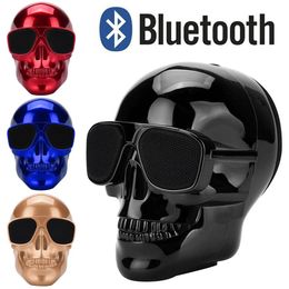 Cell Phone Speakers Wireless Bluetooth Skull Speaker Portable Mini Stereo Unique Enhanced Bass Speaker 5W Audio Music Player Supports TF Card 231206