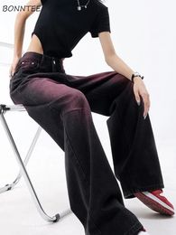 Men's Jeans Jeans Women Panelled Loose Personality Creativity Design Casual Summer Wide Leg Denim Trousers Hipster Streetwear Retro 231206
