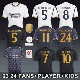 2023 24 Bellingham Vini Jr Soccer Jersey Camavinga Tchouameni Valverde Mbappe Futbol Gömlek Real Madrids Luka Modric Rodrygo Maillot De Foot Men Çocuk Kiti Üniforma