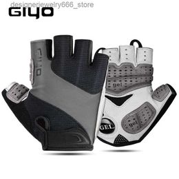 Five Fingers Gloves GIYO Bicycle Gloves Half Finger Outdoor Sports Gloves For Men Women Gel Pad Breathable MTB Road Racing Riding Cycling Gloves DH Q231206