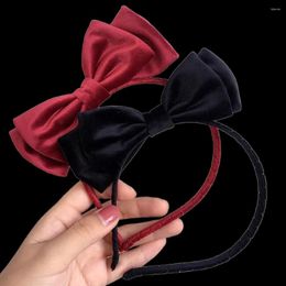 Hair Accessories Korean Velvet Double Layer Bow Band Children Simple All-match Hoop Cute Headband Sweet Decoration