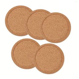 Table Mats 5/10/20pcs Cork Round Wooden Coffee Cup Mat Pot Drink Tea Pad Wine Scald Resistant