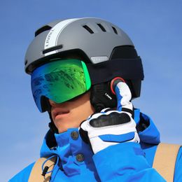 Ski Helmets Ski Helmet Smart Outdoor Snow Sport Snowboard Bluetooth Phone Safty Helmets SOS Alert Walkie Talkie Skiing Equipment 231205