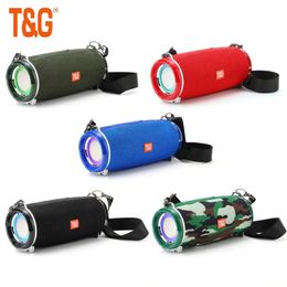 Cell Phone Speakers T G TG192 20W Portable Bluetooth Speaker 2400MAH RGB LED Wireless Boombox Waterproof Outdoor Subwoofer Stereo Speaker 231206
