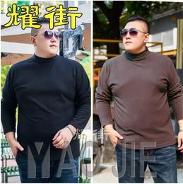 Men's Thermal Underwear Large Size 9XL 140KG thin Fleece Winter Mens Thermal Underwear Tops high neck Long Sleeve tees keep warm Soft Thermal Underwear 231206