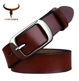 COWATHER Luxury cow genuine leather belt for women new arrive jeans female belt fashion design fancy women belts CX2007169213429