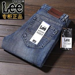 Sonbahar Orijinal Wthin Lee Jeans Erkekler Düz gevşek Elastik Pantolon İnce Fit Erkek Pantolon Toptan