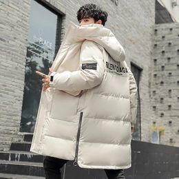 Men s Jackets Mens White Duck Down Jacket Hooded Thick Long Puffer High Quality Winter keep warm Defend cold Parka Coat 231206