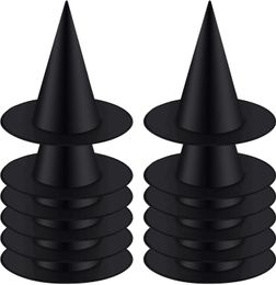 Party Hats 12pcs Halloween Witch Hat Cap Hanging Witch Hat Costume Accessory for Halloween Party Favor Black 231206