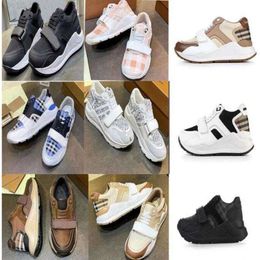 Top Designers Shoes Vintage Women Cheque Sneakers Designer Men Suede Leather Gingham Sneaker Front Fastening Ankle Trainers Casual Sports Shoes 35-45 NO281