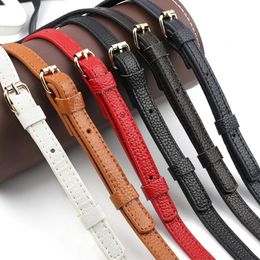 Bag Parts Accessories High Quality Genuine Leather Bags Strap Adjustable Replacement Crossbody Straps Gold Hardware for Women DIY Bag Accessories 231205