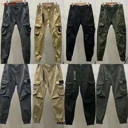 Designer Men Purple Emblem Leggings Loose Wide Leg Cargo pants casual leg pants Multi Pocket Work Sports Long Pants Trousers