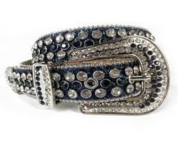 Western Fashion Men Rhinestones Belt Quality Cowboy Bling Bling Crystal Studded Design Leather Belt Removable Buckle5062638