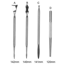 2024 Accessories Silver Dab Tool Stainless Steel Tools for Dry Herb Digging Oil Picking Wax Dabber 120-142mm pk Titanium nail