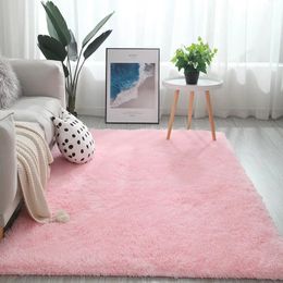 Carpets Pink Carpet For Girls Shaggy Children's Floor Soft Mat Living Room Decoration Teen Doormat Nordic Beige Fluffy Large Size Rugs 231206