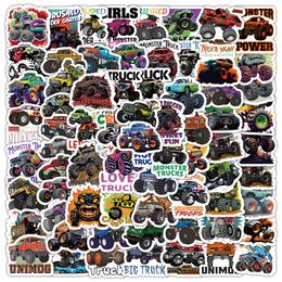 103pcs cool monster truck DIY graffiti Waterproof PVC Stickers Pack For Fridge Car Suitcase Laptop Notebook Cup Phone Desk Bicycle Skateboard Case.