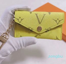 Luxury Designer keychain Fashion Womens Mini Wallet High Quality bag charm Genuine Leather Men Coin Purse Colour Wallets Holder good