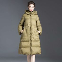 Down Jacket 2023 New Women's Luxury European Station Korean Version High-End Fashion Big Swing A-Version Cape Medium To Large Size