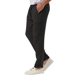 Men's Pants Ergonomic Design Men Trousers Elastic Waist Tie Sweatpants Autumn Jogging Comfortable Fitness