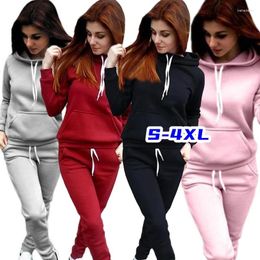 Women's Pants Fashion Women Track Suits Sports Wear Jogging Ladies Hooded Tracksuit Set Clothes Hoodies Sweatpants Sweat