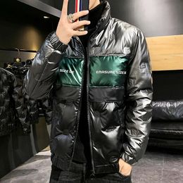 Men's Down Parkas Tops Grade 2023 Winter Duck Jackets Casual Shiny Stand Collar Puffer Coats Streetwear Waterproof Clothes 231207