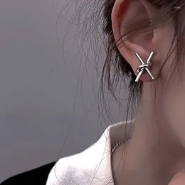 Stud Earrings Punk Metal Liquid Irregular Cross For Women Men Minimalist Hip Hop Thorns Geometric Personality Jewellery