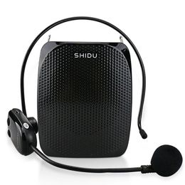 Microphones SHIDU 10W Rechargeable Portable Wireless Voice Amplifier for Teachers Tour Guide Megaphone UHF Microphone Teaching S er S615 231206